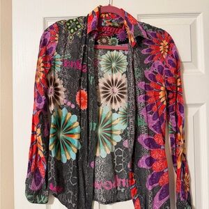 Desigual Multicolor Floral Shirt